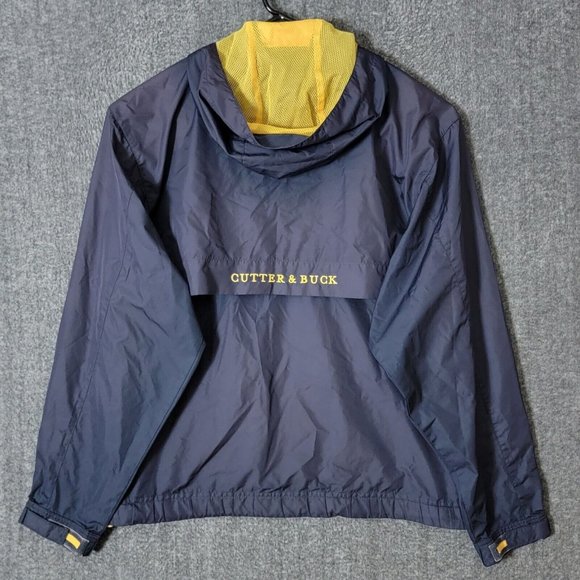 Cutter & Buck Jacket Mens Large Navy Blue Embroidered Full Zip Vented Golf - Picture 1 of 14